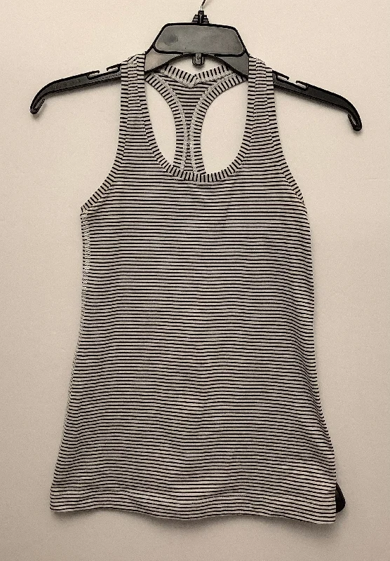 Athletic Tank Top By Lululemon In Striped Pattern, Size: M