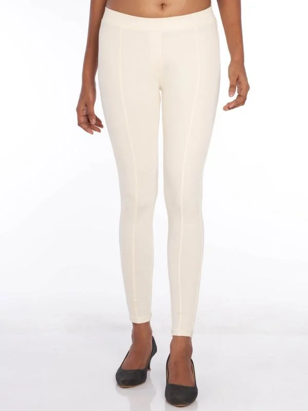 Comfortable Women's Attire Treggings-Cream