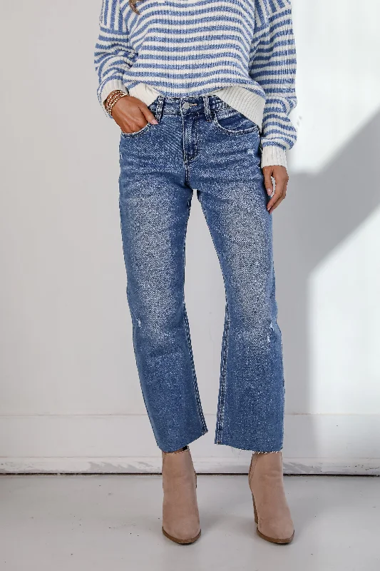 End of Season Sale Jaci Medium Wash High-Rise Barrel Jeans