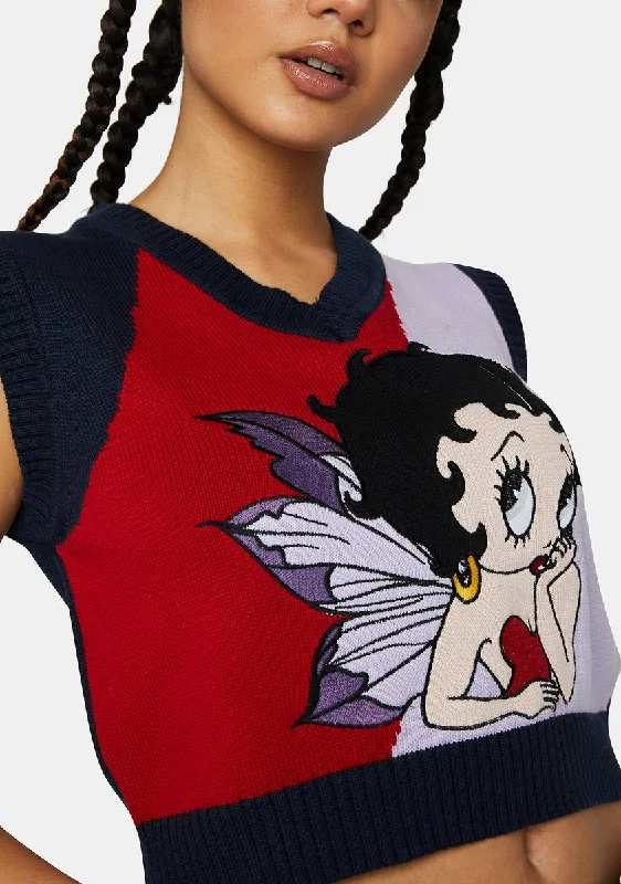 Elegant Women's Fashion X Betty Boop Knit Vest