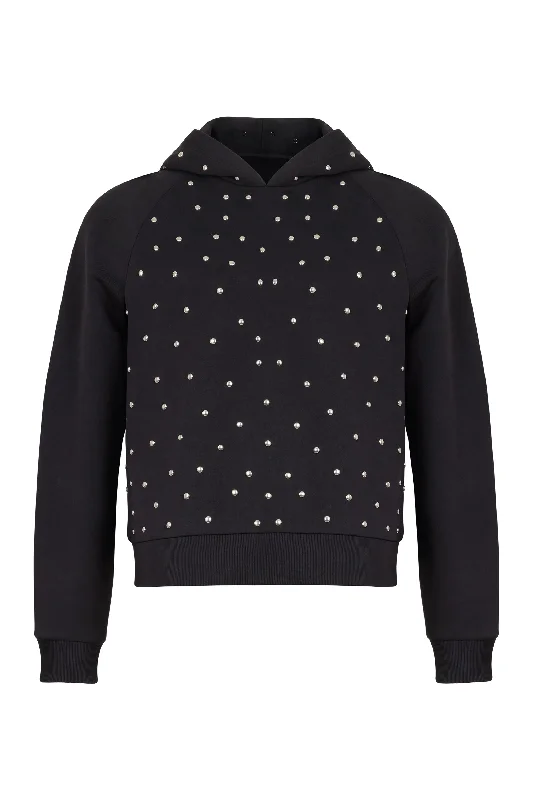 Shop Ladies Clothes Studded Hoodie Sweatshirt