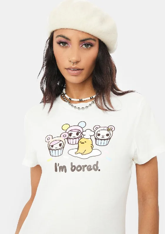 Women's Comfortable Apparel I'm Bored Graphic Tee