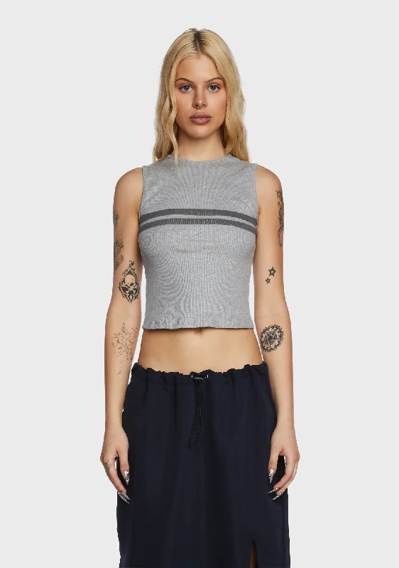 Women's Fashion-Forward Apparel Monlo Vest Top - Gray