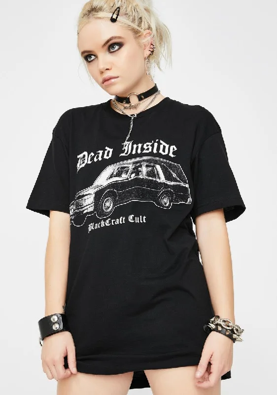 Comfortable Women's Apparel Hearse Graphic Tee