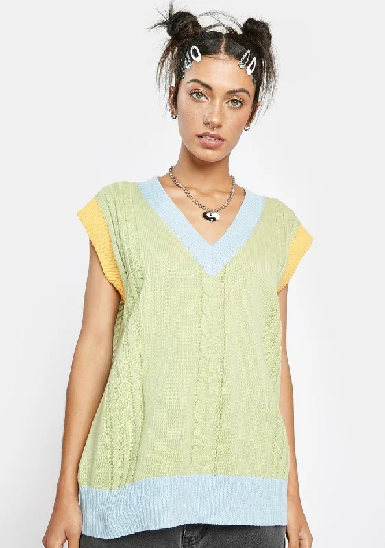 Women's Formal Apparel Avocado Knit Sweater Vest