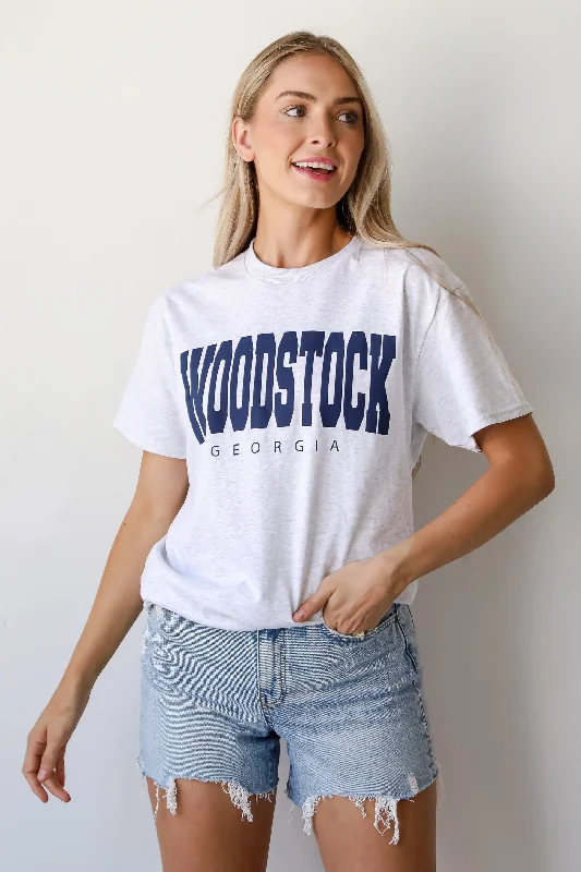 Women's Casual Outfit Heather Grey Woodstock Georgia Tee