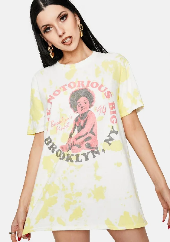 Clothes Woman Notorious B.I.G. Tie Dye Graphic Tee