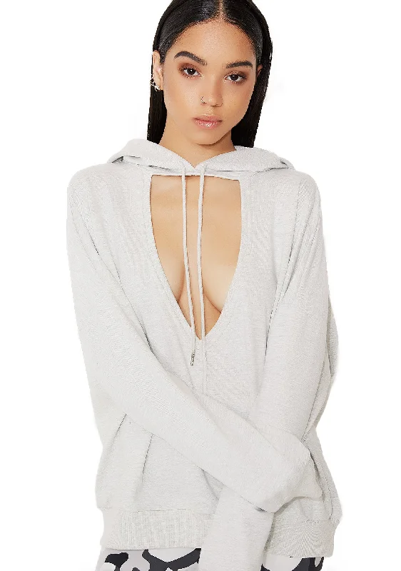 Trendy Boutique Online Ur Welcome Cut-Out Hoodie