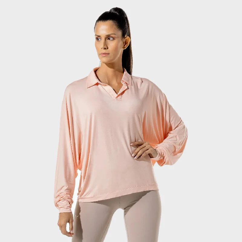 Fashion-forward Women's Wear Women's Fitness - Oversized Shirt - Peachy Keen