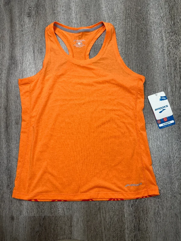 Athletic Tank Top By Brooks In Orange, Size: M