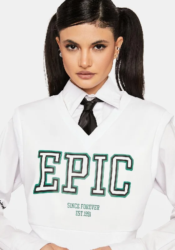 Minimalist Women's Fashion Clothing Epic League Sweatshirt Vest