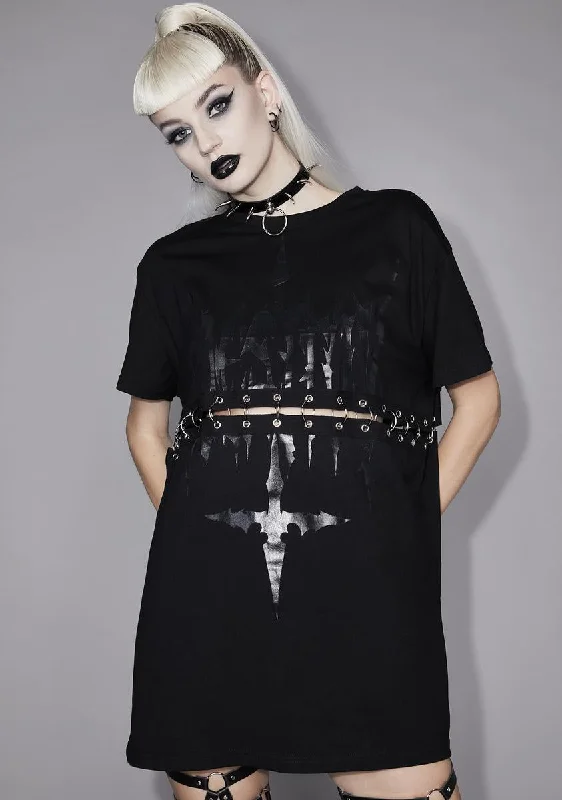 Chic And Comfortable Never Get Nervous Oversized Graphic Tee