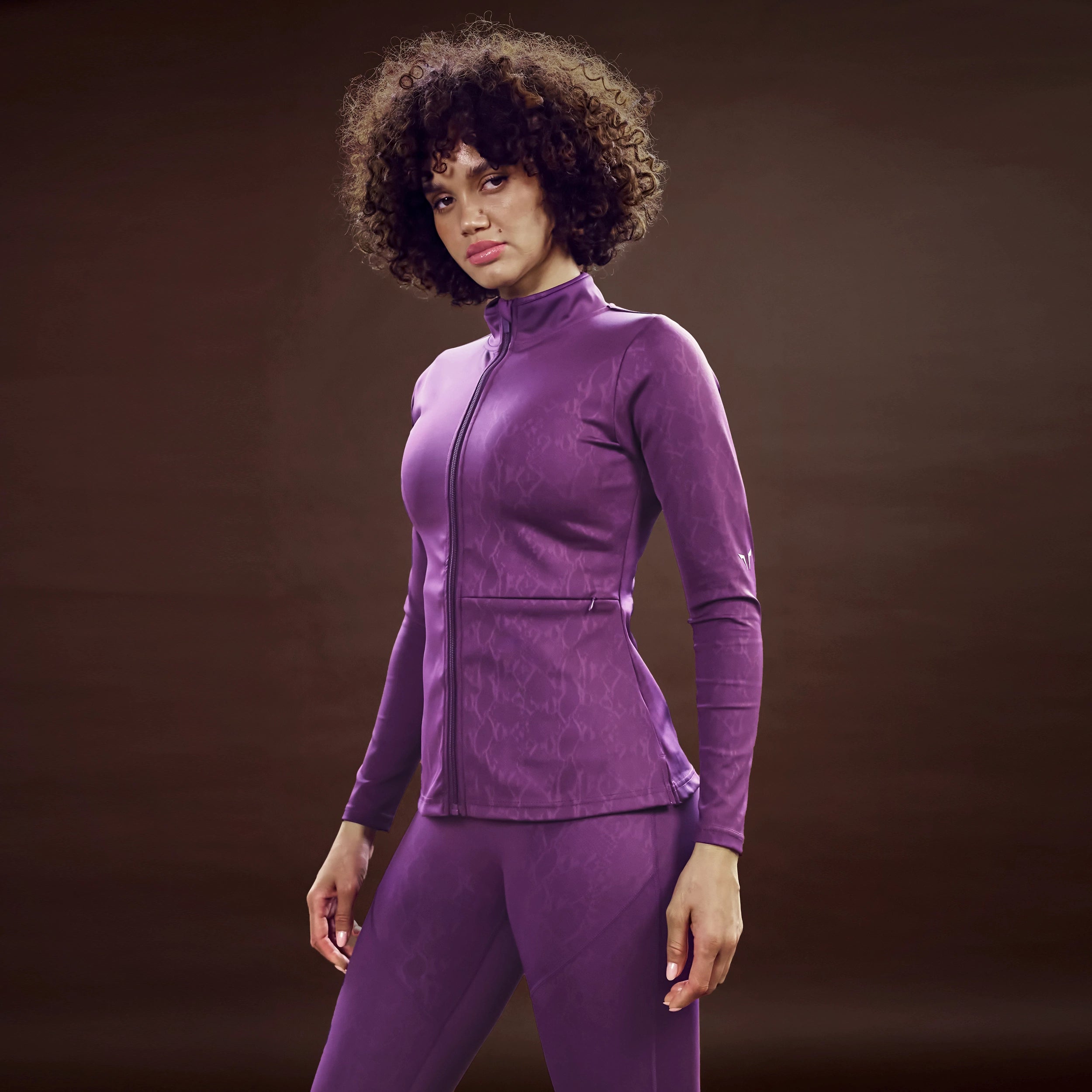 Wardrobe Upgrade Half Serpent Track Top - Shadow Purple