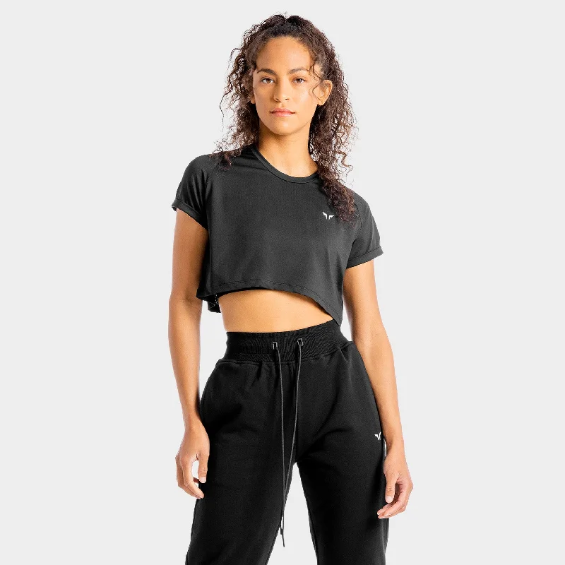 Holiday Discount Core Crop Tee - Onyx