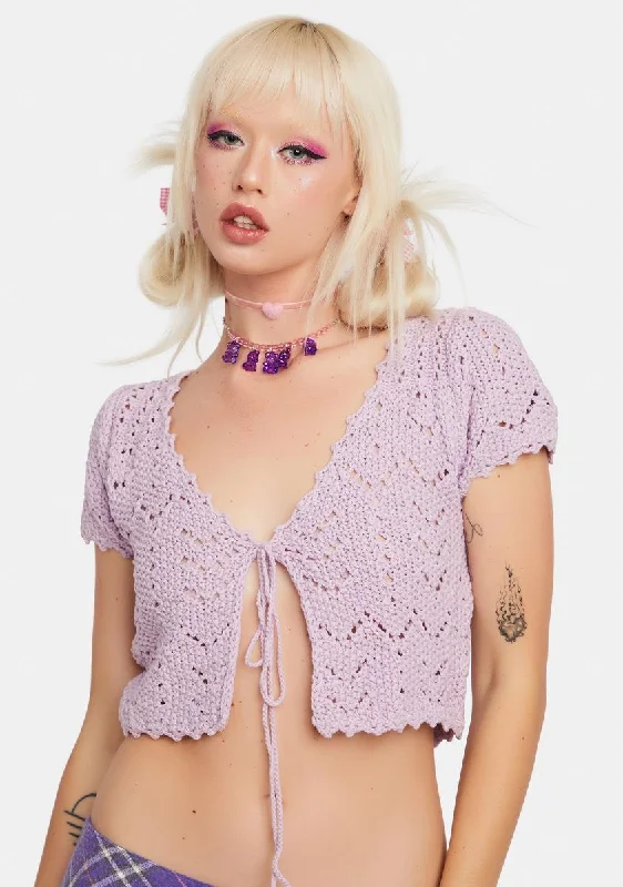 Casual Dresses for Women Lavender Collective Mood Crochet Crop Top