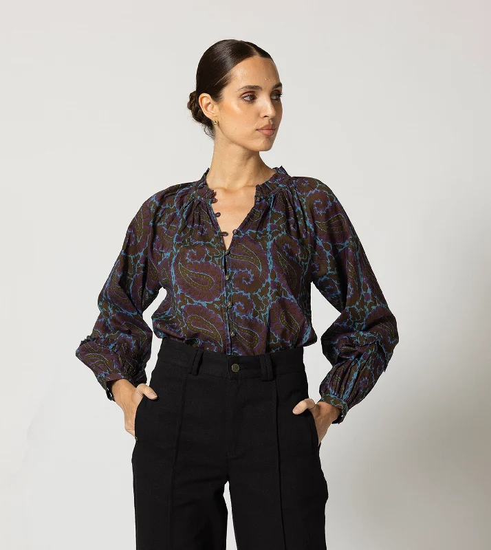 Unique Women's Fashion Pieces Alicia Blouse | Dark Aurora