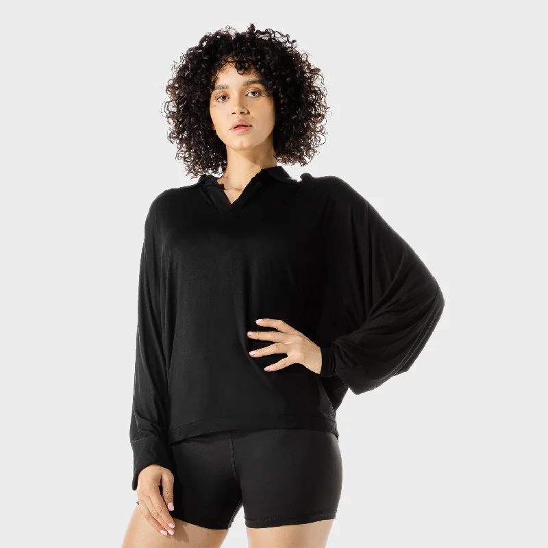 Contemporary Women's Clothing Women's Fitness - Oversized Shirt - Black