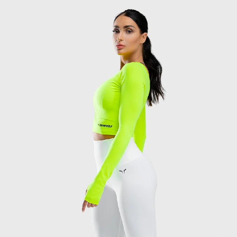 Women's Comfy Attire For Lounging Warrior Crop Tee - Neon