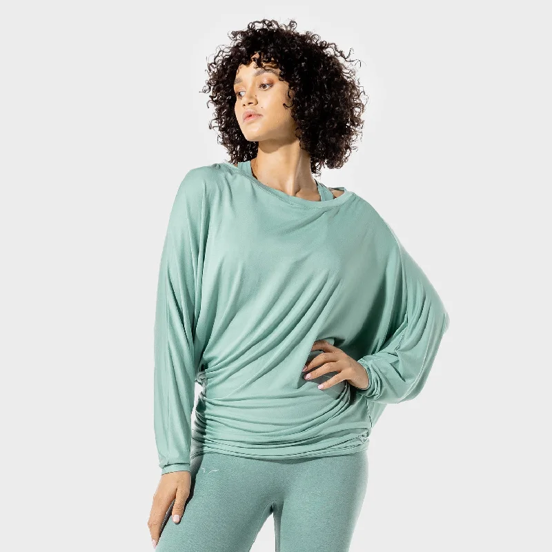 Women's Activewear Attire Women's Fitness - Drape Tee - Basil