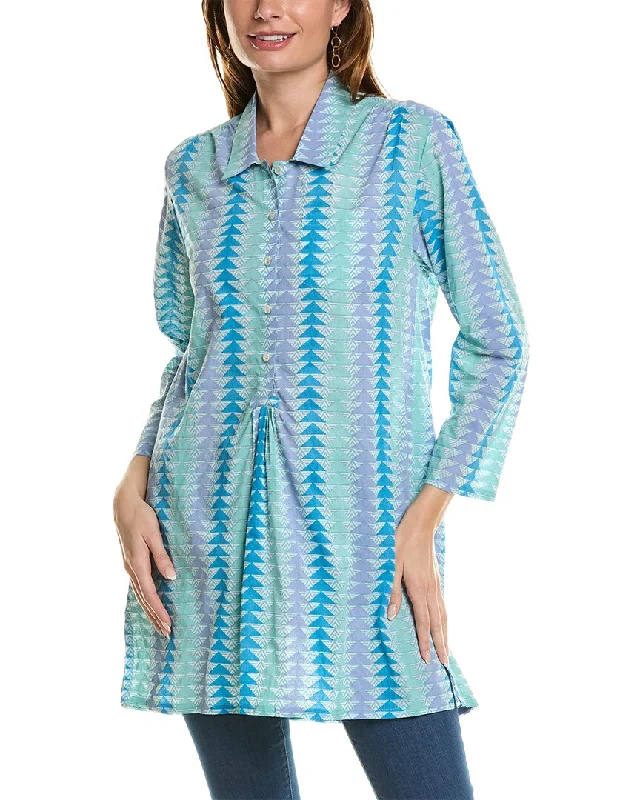 City Fashion Beach to Bistro Triangle Print Tunic