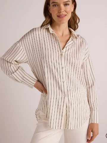 Women's Evening Outfit Striped satin Blouse