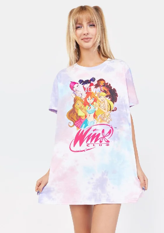 Trendy Women's Fashion Feels Like Magic Tie Dye Graphic Tee