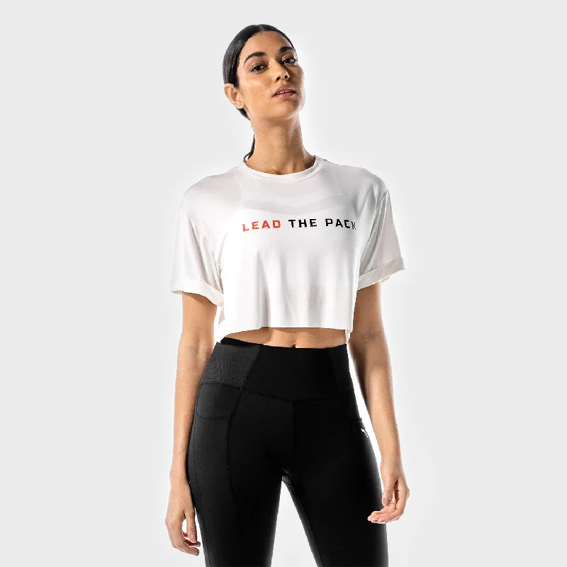 Women's Active Outfit For Fitness The Pack Crop Tee - White