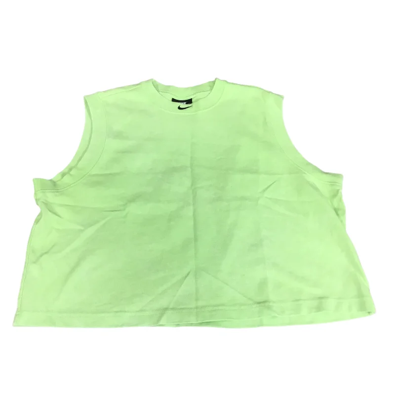 Athletic Tank Top By Nike In Green, Size: Xl