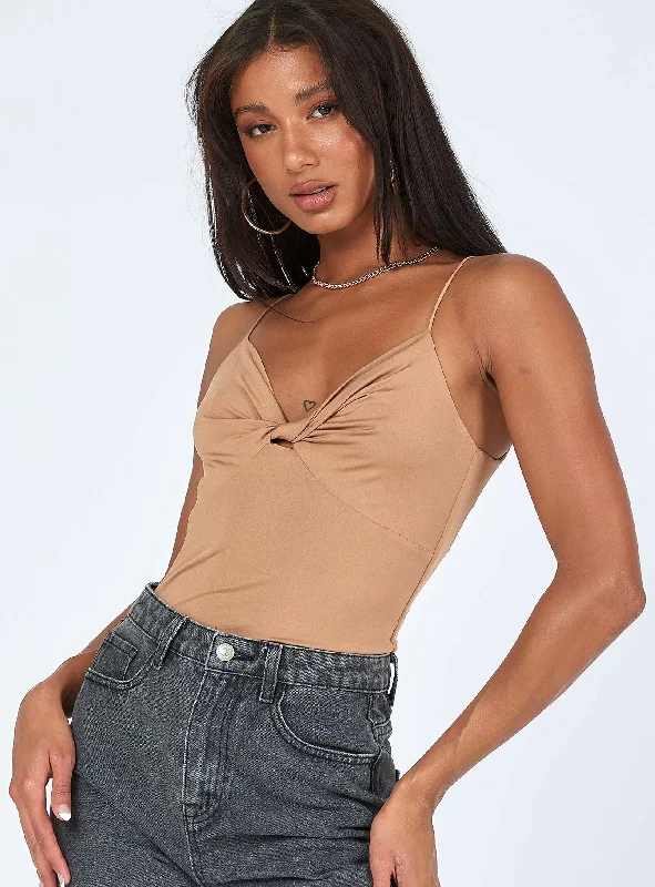 Women's High-Fashion Outfit Tonia Bodysuit Brown