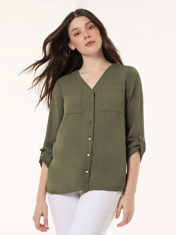 Women's Clothing Online Jasper Crepe Collarless Tunic