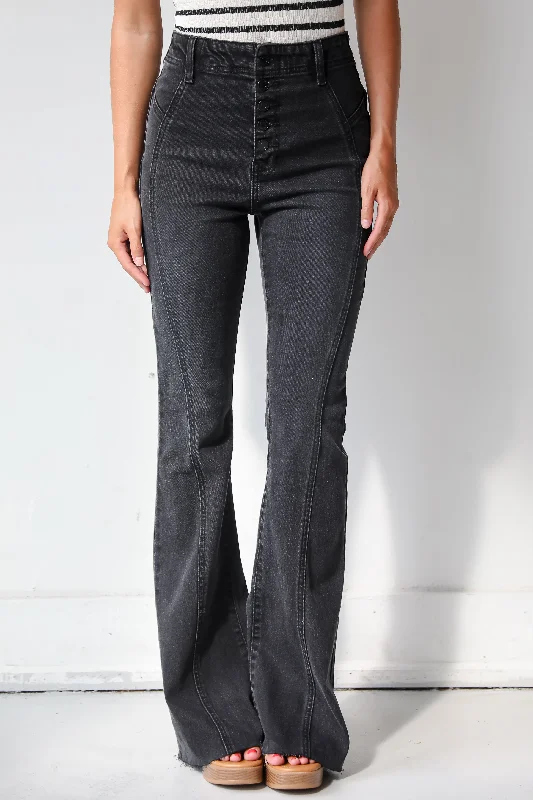 Discount Store Zoey Black Flare Jeans