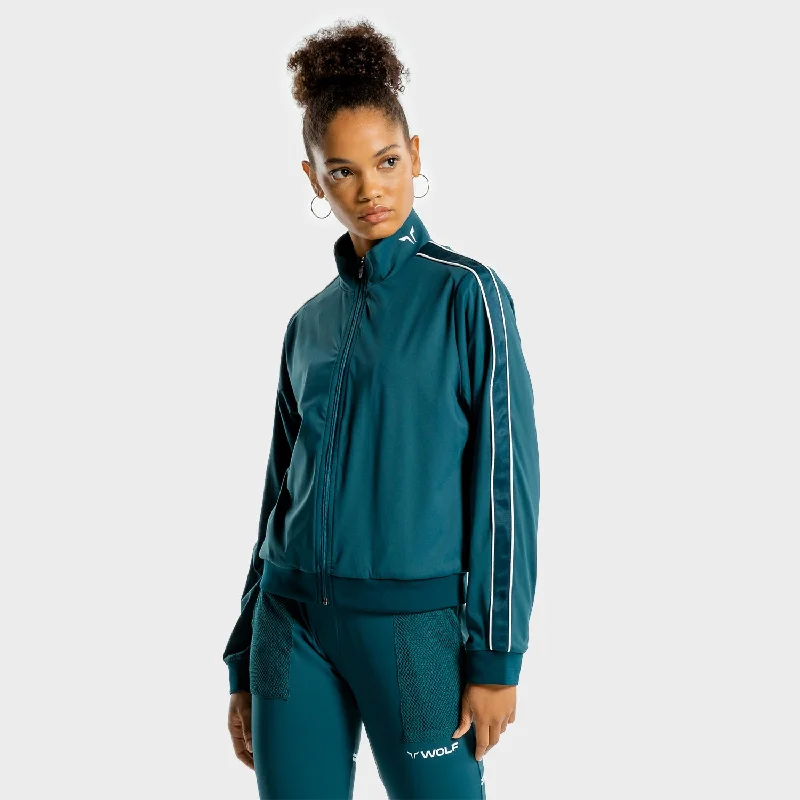 Minimalist Women's Fashion Clothing Noor Track Top - Teal