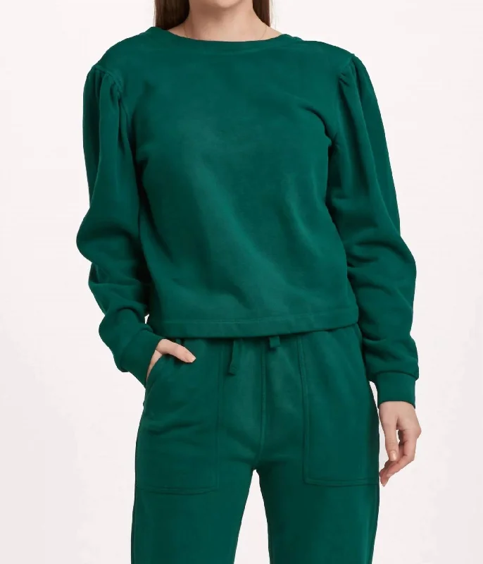 Casual Garments For Women Raya Sweatshirt In Emerald