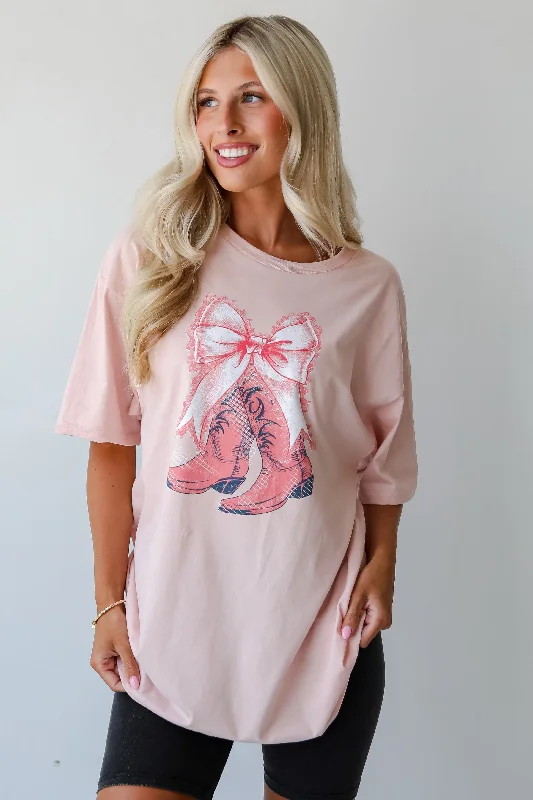 Sale On Clothing FINAL SALE - Boots & Bows Blush Graphic Tee