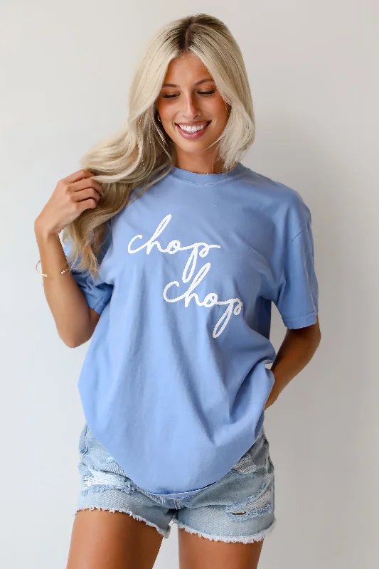 Women's Sports Apparel Light Blue Chop Chop Tee