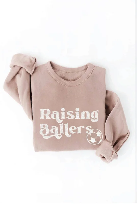 Weekend Sale Women's Raising Ballers Sponge Fleece Sweatshirt In Tan