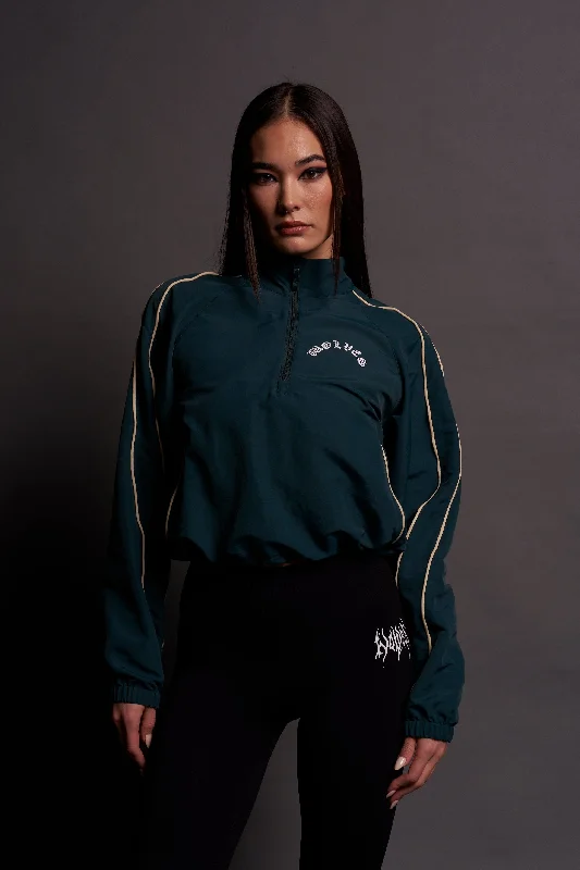 Stylish Savings Chopper Wolf Rec Jacket in Darc Teal