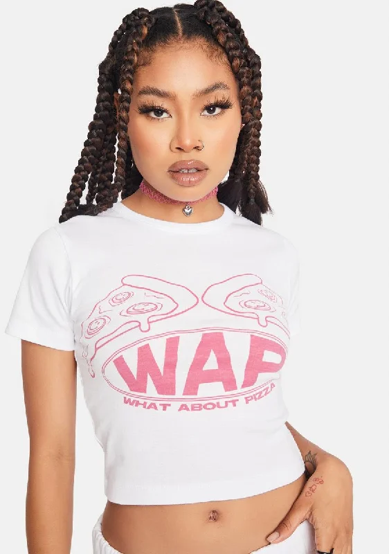 Women's Date Night Outfit What About Pizza Graphic Tee