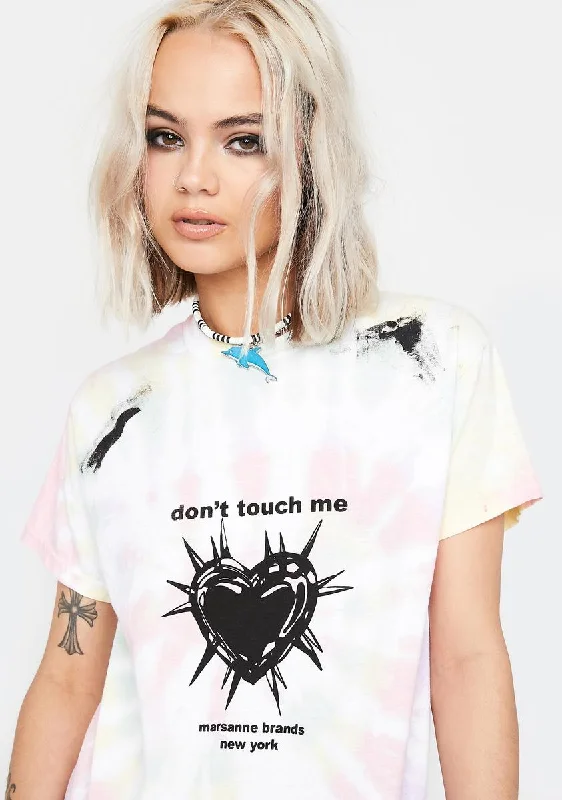 Women's Cozy Outfit For Lounging Don't Touch Me Graphic Tee