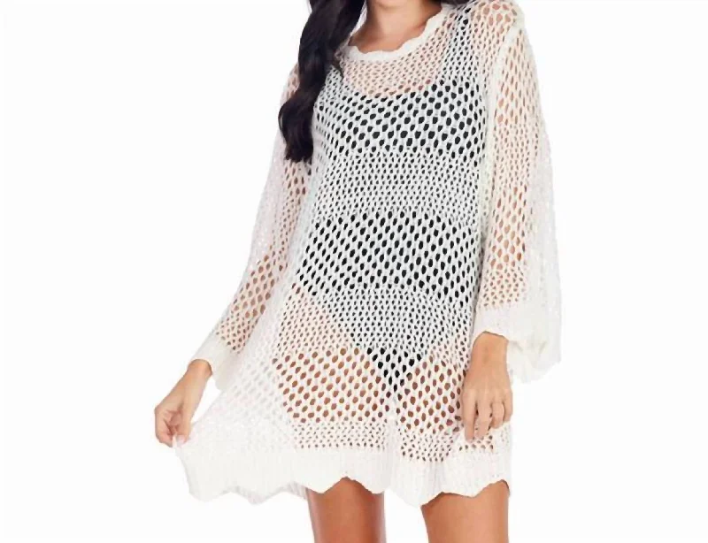 Women's Evening Garments Milton Crochet Tunics In White