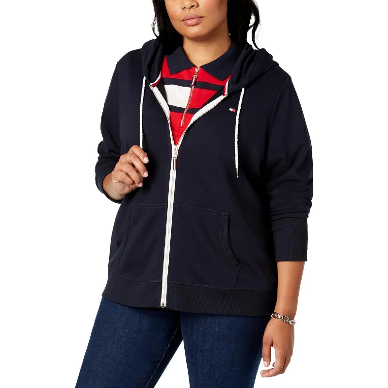 Best Clearance Sales Right Now Plus Womens Drawstring Zipper Hoodie