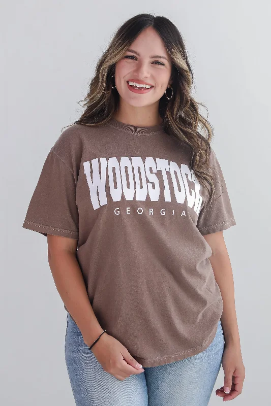 Relaxed Style Brown Woodstock Georgia Tee