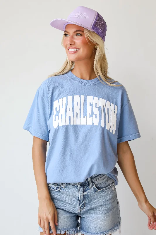 Big Savings Light Blue Charleston Tee