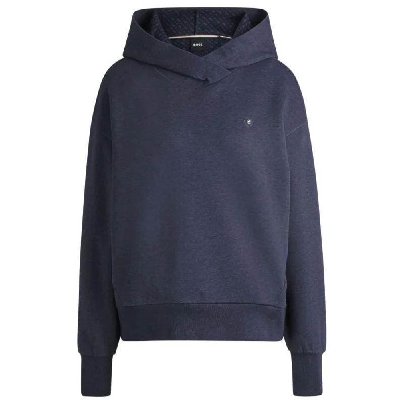 Women's Fashion Clothing Melange-cotton hoodie with Double B monogram