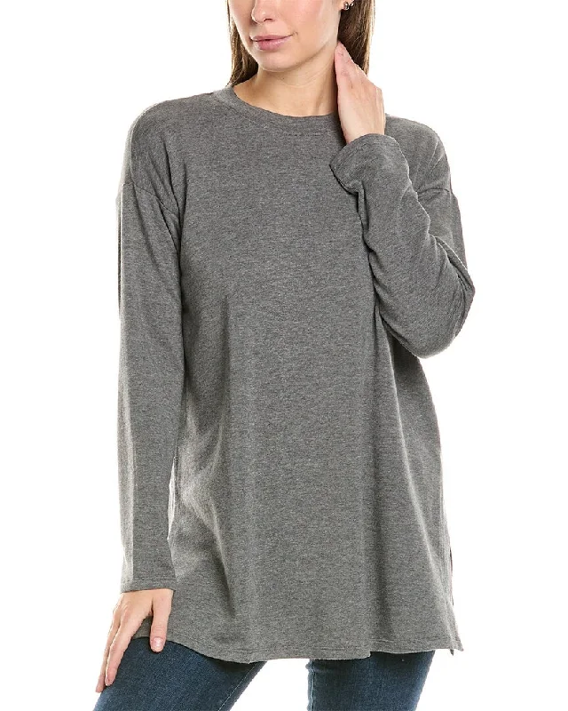 Women's Vacation Outfit EILEEN FISHER Hi Crewneck Boxy Tunic