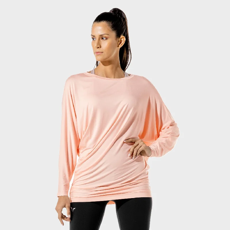 Women's Outerwear Attire Women's Fitness - Drape Tee - Peachy Keen