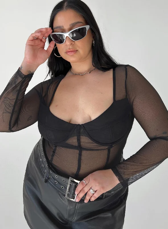 Best Online Women's Boutiques Leonie Bodysuit Black Curve