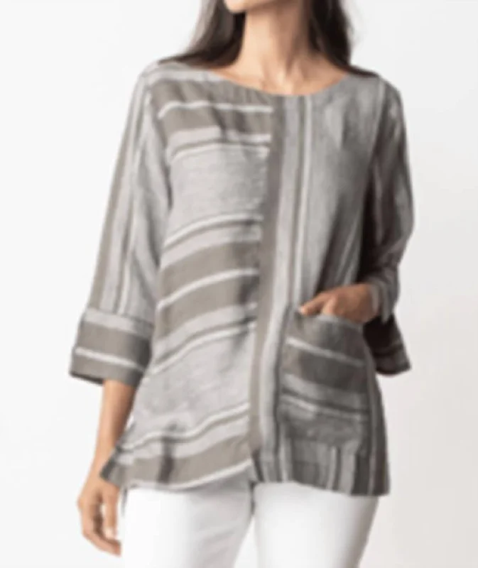 Women's High-Fashion Garments Artistic Tunic In Grey