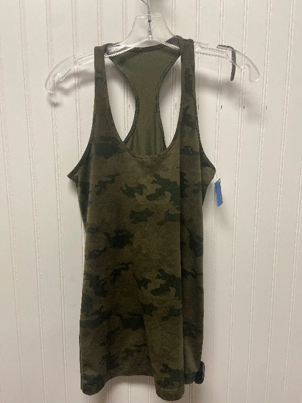 Athletic Tank Top By Lululemon In Camouflage Print, Size: M