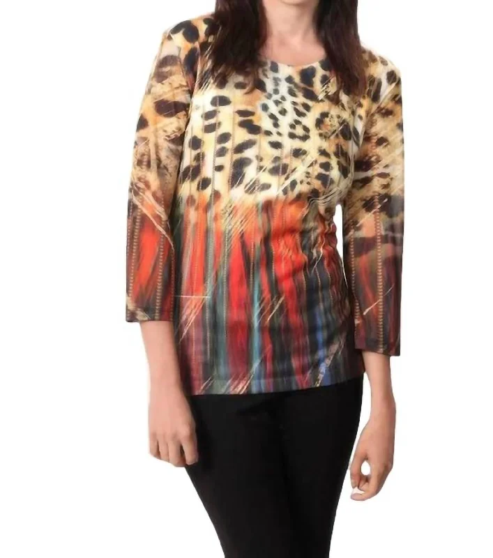 Fashion-forward Women's Wear Call Of The Wild Tunic In Gold Multi